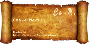 Cseke Martin névjegykártya