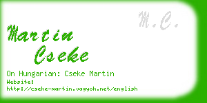 martin cseke business card
